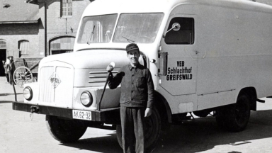 Historisches Bild des Schlachthofs Greifswald